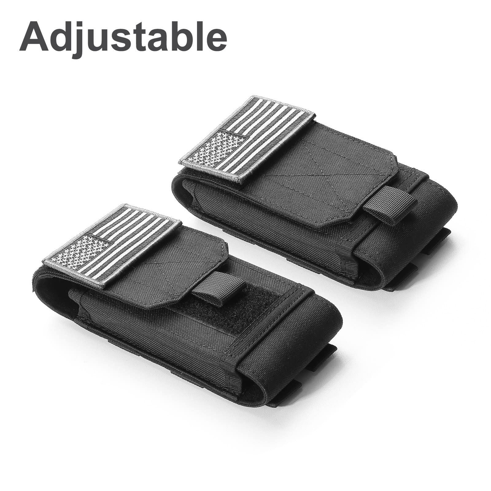 Urvoix Molle Phone Pouch For Belt, Tacitcal Cell Phone Holster Bag Cover Case For Iphone 16 Pro Max/15 Plus, With Patches